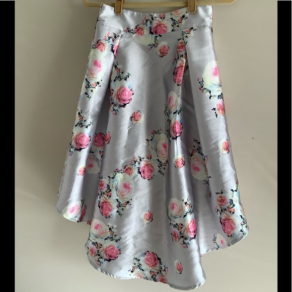 Chi Chi London Floral Hi-Low Skirt - Picture 6 of 8